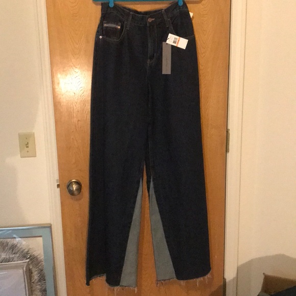Calvin Klein extreme wide fringed jeans Sz 29x34 - Picture 2 of 8